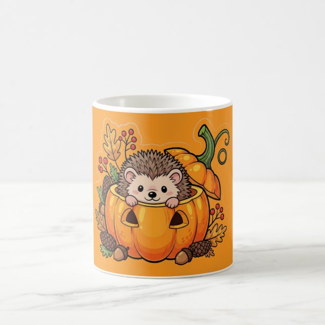 Mug Hérisson mignon en Citrouille - Automne automne Ca (Centre)