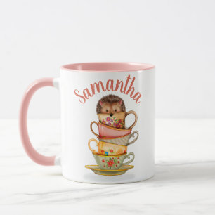Mug Hérisson Personnalisé et Tasses de Thé Colorée