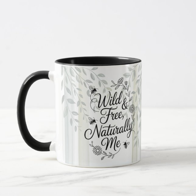 Mug Heritage Wild and Free Naturally Me Quote (Gauche)