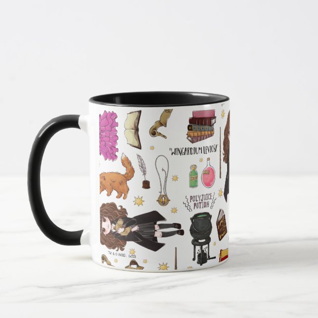 Mug Hermione Granger aquarelle magique (Gauche)