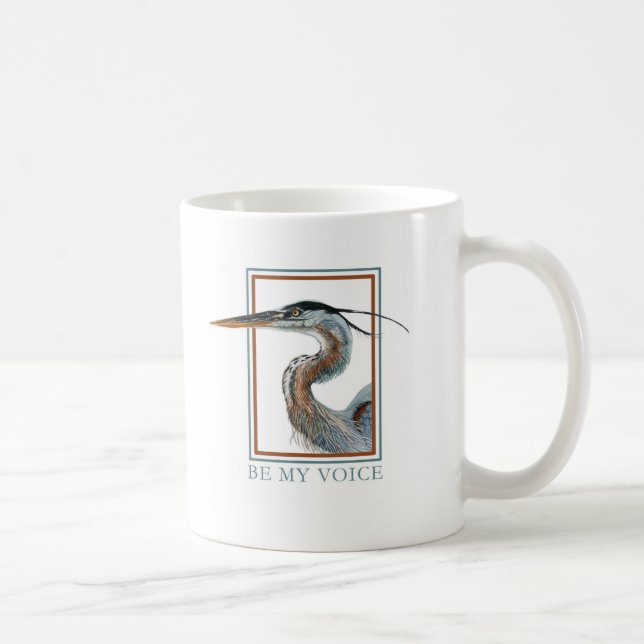 Mug Héron de grand bleu par Jane Freeman (Droite)