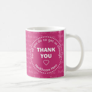Mug Héros de la santé rose MERCI