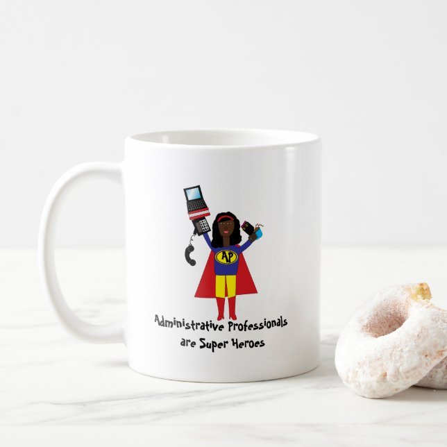Mug Héros de l'adjoint administratif Personnaliser (Avec donut)