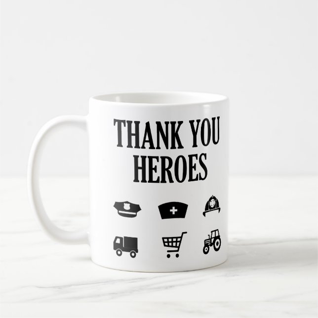 Mug Héros Merci | Premiers répondeurs (Gauche)