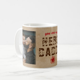 Mug Héros rustique Daddy Père`s Day 2 Photo Collage
