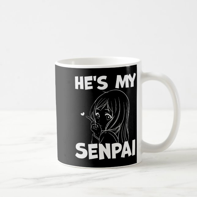 Mug He's My Senpai Funny Anime Matching Couple Girlfri (Droite)