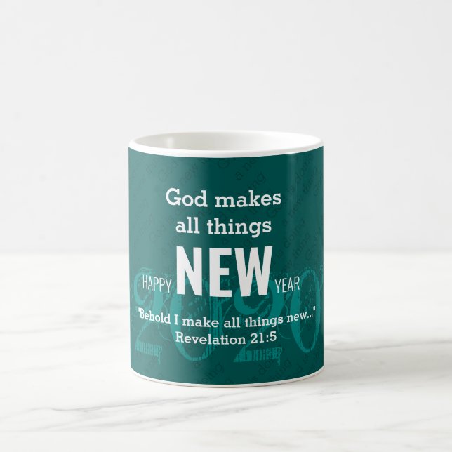 Mug HEUREUSE NOUVELLE ANNÉE 2020 Écriture Customisée T (Centre)