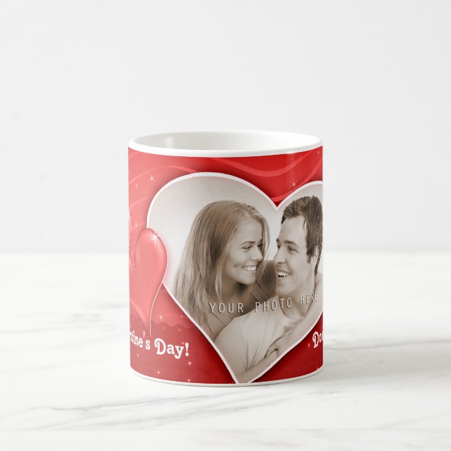 Mug Heureuse Sainte-Valentin ! - avec votre photo (Centre)