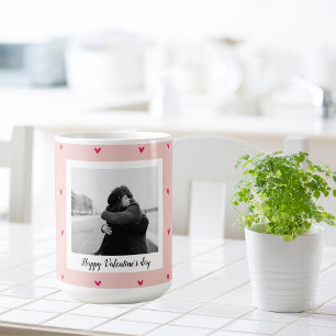 Mug Heureuse Sainte-Valentin   Coeur rose et rouge   C