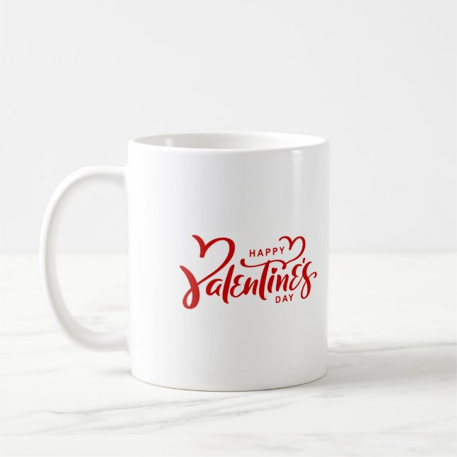 Mug Heureuse Sainte-Valentin en rouge (Gauche)