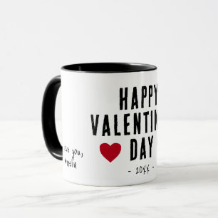 Mug Heureuse Sainte-Valentin moderne Red Hearts