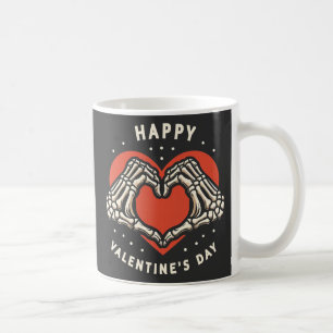 Mug Heureuse Sainte-Valentin Skeleton Mains de coeur