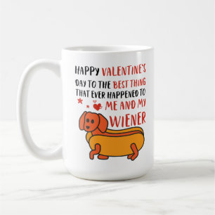 Mug Heureuse Sainte-Valentin Wiener Funny Dachshund Ch