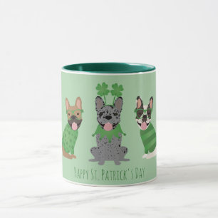Mug Heureux Bulldogs français en Jour de la Saint Patr