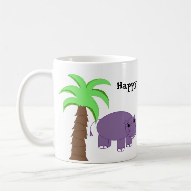 Mug Heureux comme un Hippopotame (Gauche)