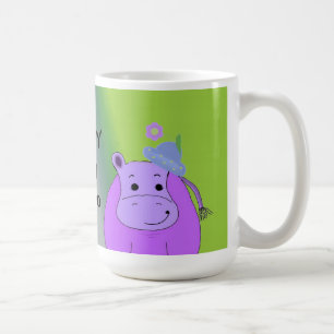 Mug Heureux comme un Hippopotame - Hippopotame Violet