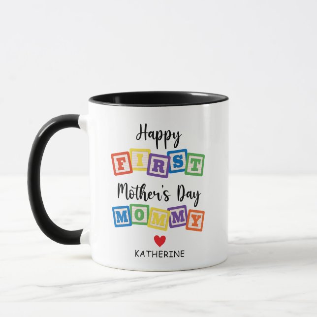MUG HEUREUX JOUR DE LA PREMIÈRE MÈRE MOMMY (Gauche)