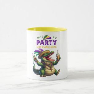 Mug Heureux Mardi Gras Alligator