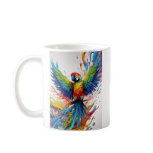 Mug heureux : Perroquet montrant sa joie