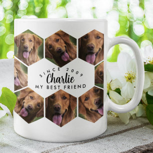 Mug Hexagon Honeycomb animal photo moderne élégant col