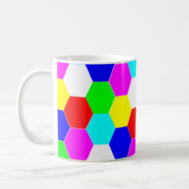 MUG HEXAGONS COLORÉS (Gauche)