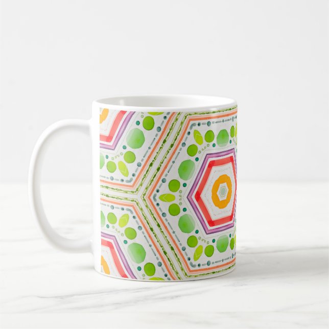 Mug Hexagons lunaires, boho (Gauche)