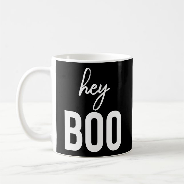 Mug Hey Boo Love Ghost Pun Boo Halloween (Gauche)