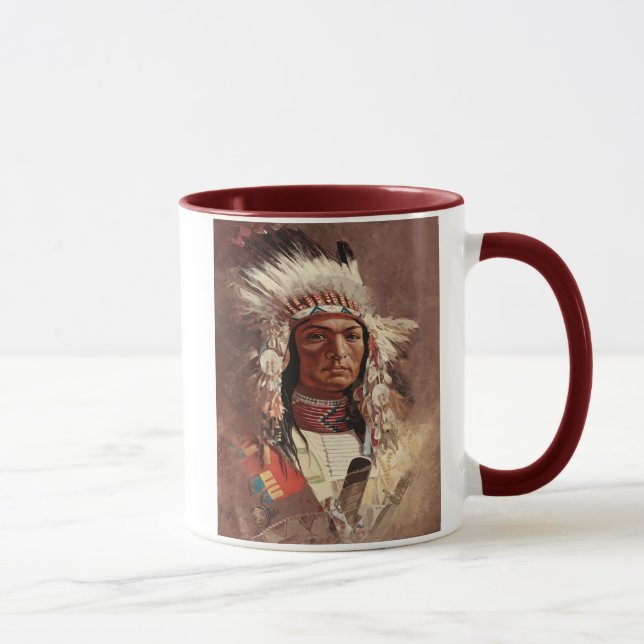 Mug Hiawatha Portrait en chef des Indiens d'Amérique (Droite)