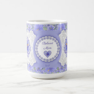 Mug Hibiscus & dentelle BLEU