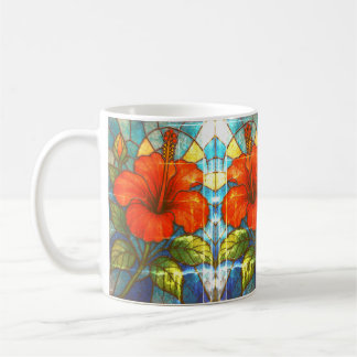 Mug Hibiscus en verre tendu