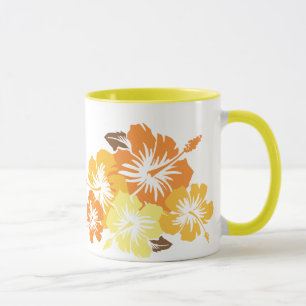 Mug "Hibiscus épique" dans la musique orange