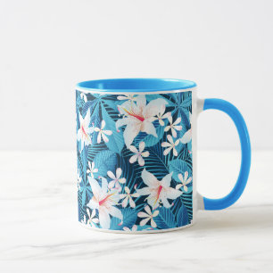 Mug Hibiscus tropicaux Schéma floral 2