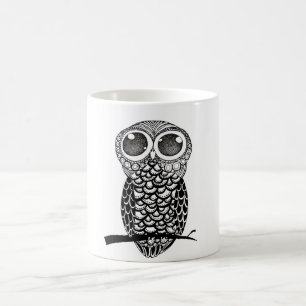 Mug Hibou d'art de griffonnage