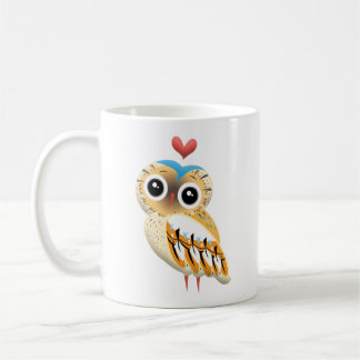 Mug hibou de l'amour de la Mug, illustration de chouet