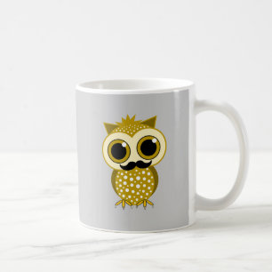 Mug hibou drôle de moustache