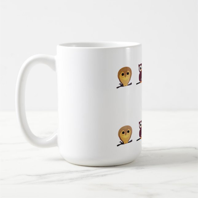 Mug Hibou, hibou du dessin animé (Gauche)