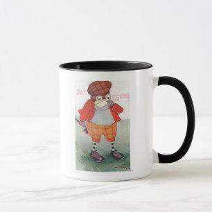 Mug Hibou jouant au golf notant la parole est d'argent