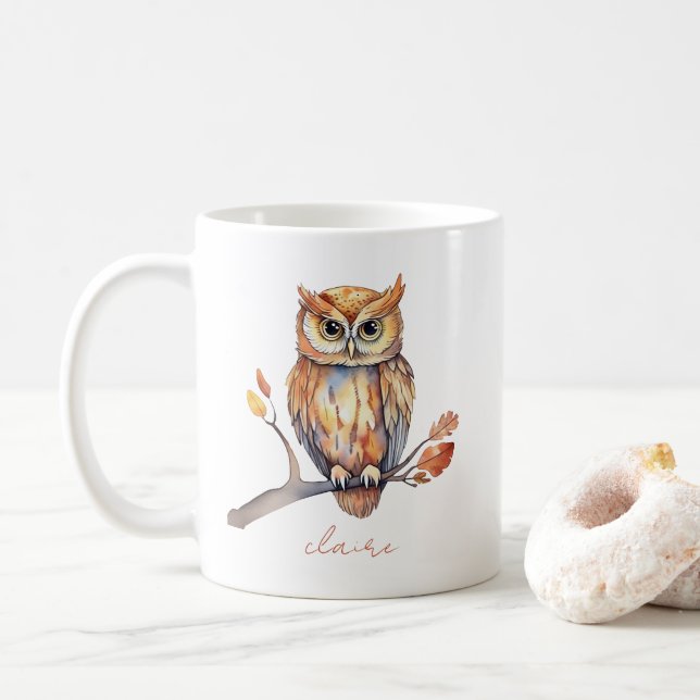 Mug Hibou personnalisé (Avec donut)