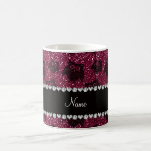 Mug Hiboux pourpres personnalisés de parties