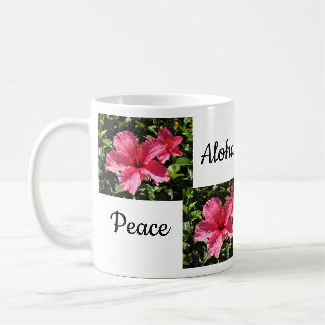 Mug - Hibuscus and Meaning of Aloha (Left)