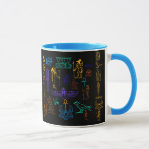 Mug Hiéroglyphes et symboles de l'Egyptian