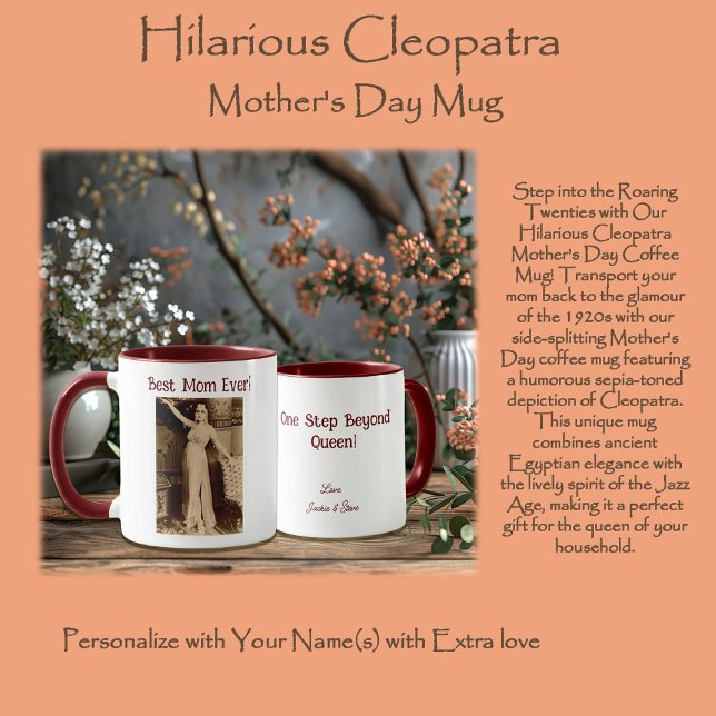 Mug Hilarious Cléopâtre fête des mères (Créateur téléchargé)