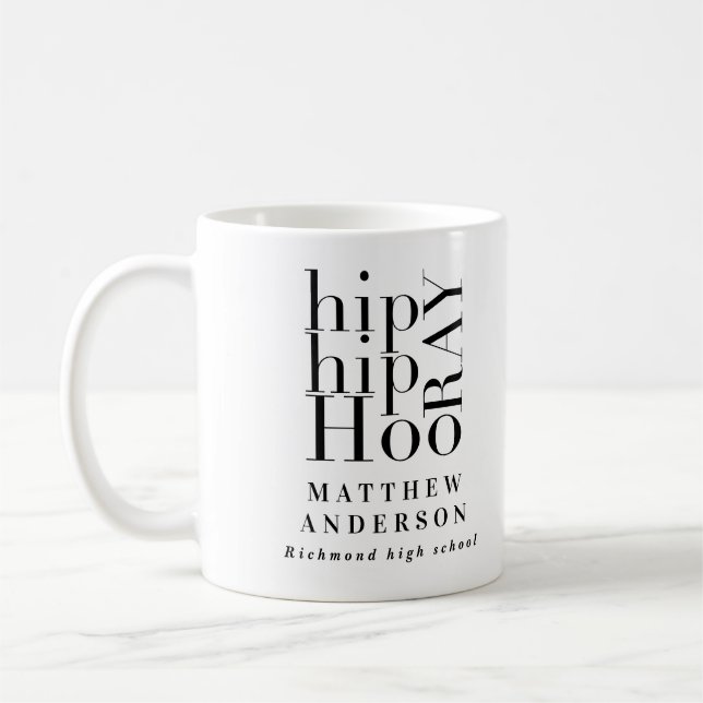 Mug Hip hip hourra fête de remise de diplômes photo (Gauche)