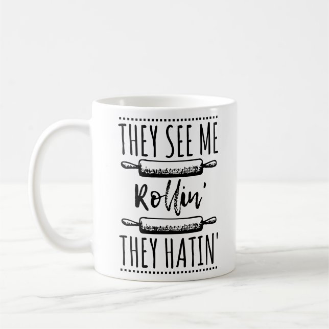 Mug Hip hop lyrique Ridin de chanson ils me voient (Gauche)