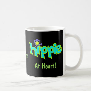 Mug Hippie au nom d'art de turquoise de coeur