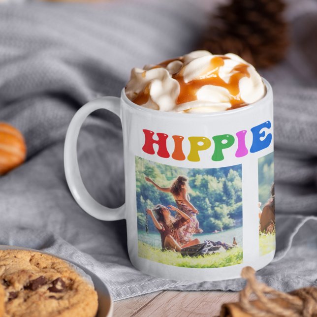 Mug Hippie Holidays Custom Retro les années 70 Photo C (Créateur téléchargé)