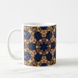 Mug Hippie psychédélique bleu et jaune