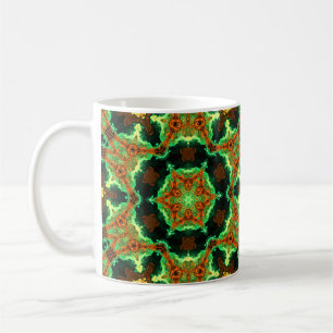 Mug Hippie psychédélique verte et orange