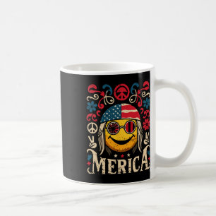 Mug Hippie Super Visage Juillet 4 Us Drapeau Super Déc