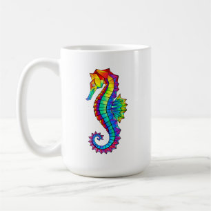 Mug Hippocampe polygonal arc-en-ciel